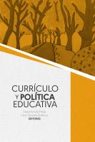 Cubierta para Currículo y Política Educativa